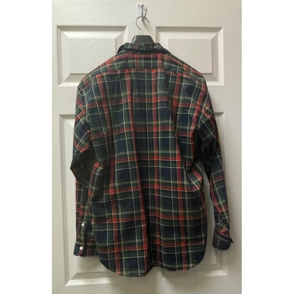 Vintage Ralph Lauren Crest Shirt Women's 12 (Large) Red Tartan Button Up Classic - Picture 7 of 15